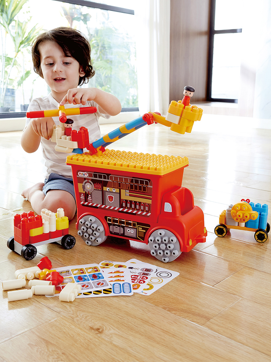 Конструктор Hape Пожарно-спасательная машина 106 дет. - фото 3