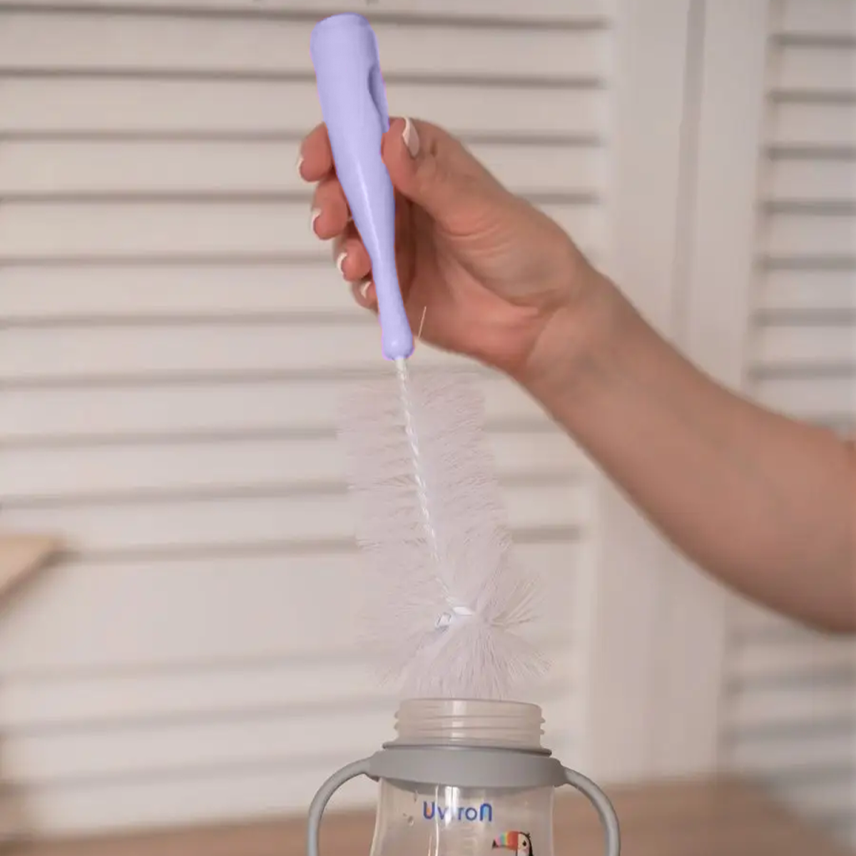 Ершик для мытья Uviton для мытья бутылочек 2 в 1 - фото 2