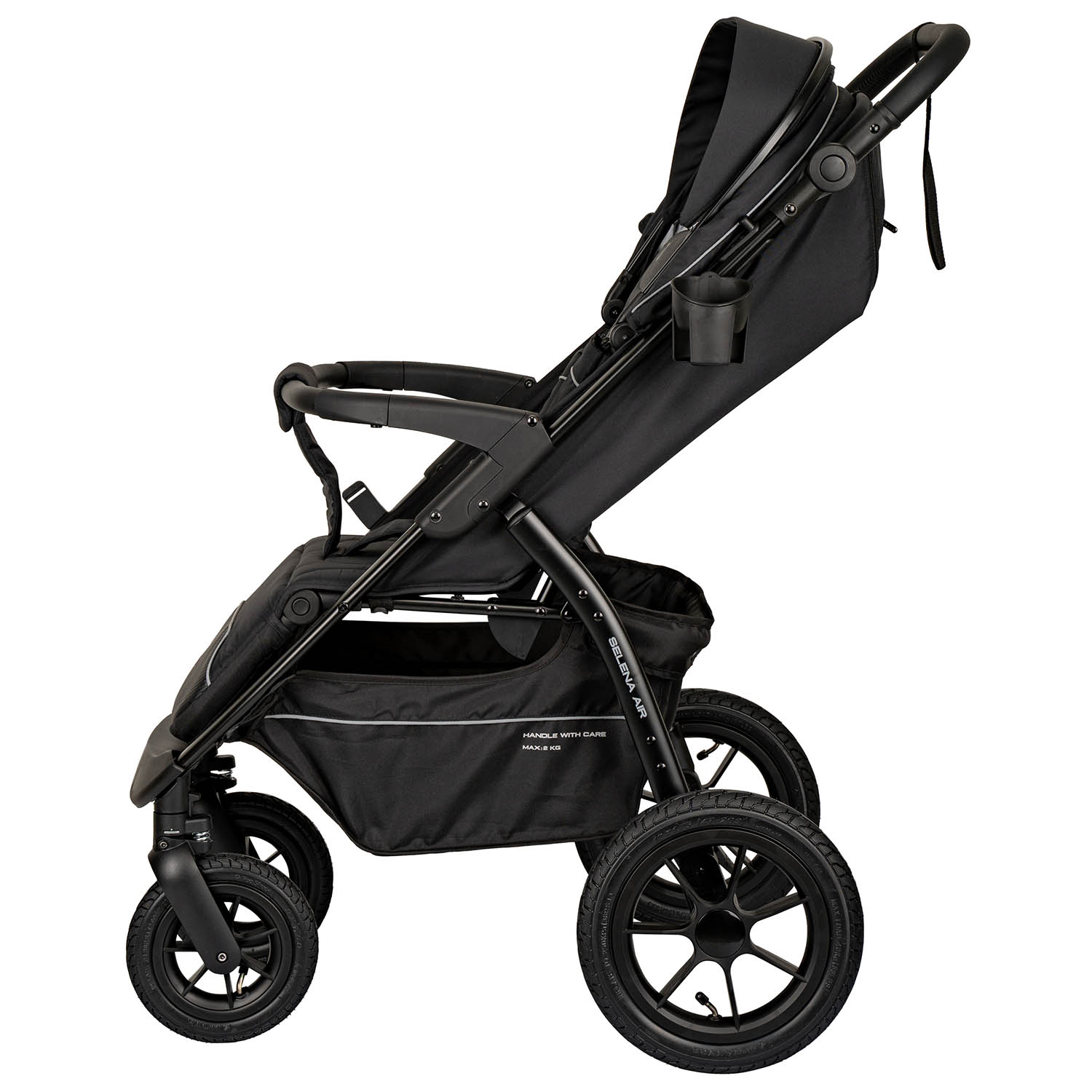 Коляска прогулочная JOVOLA SELENA Air 25 с сумкой черный - фото 22