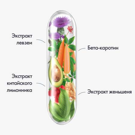 Биологически активная добавка Risingstar Комплекс витаминов и адаптогенов с Омега-3 60капсул
