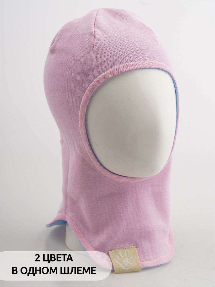 Шапка-шлем ПриКиндер U-A_221079 Цвет: Голубой/бледно-розовый - фото 12