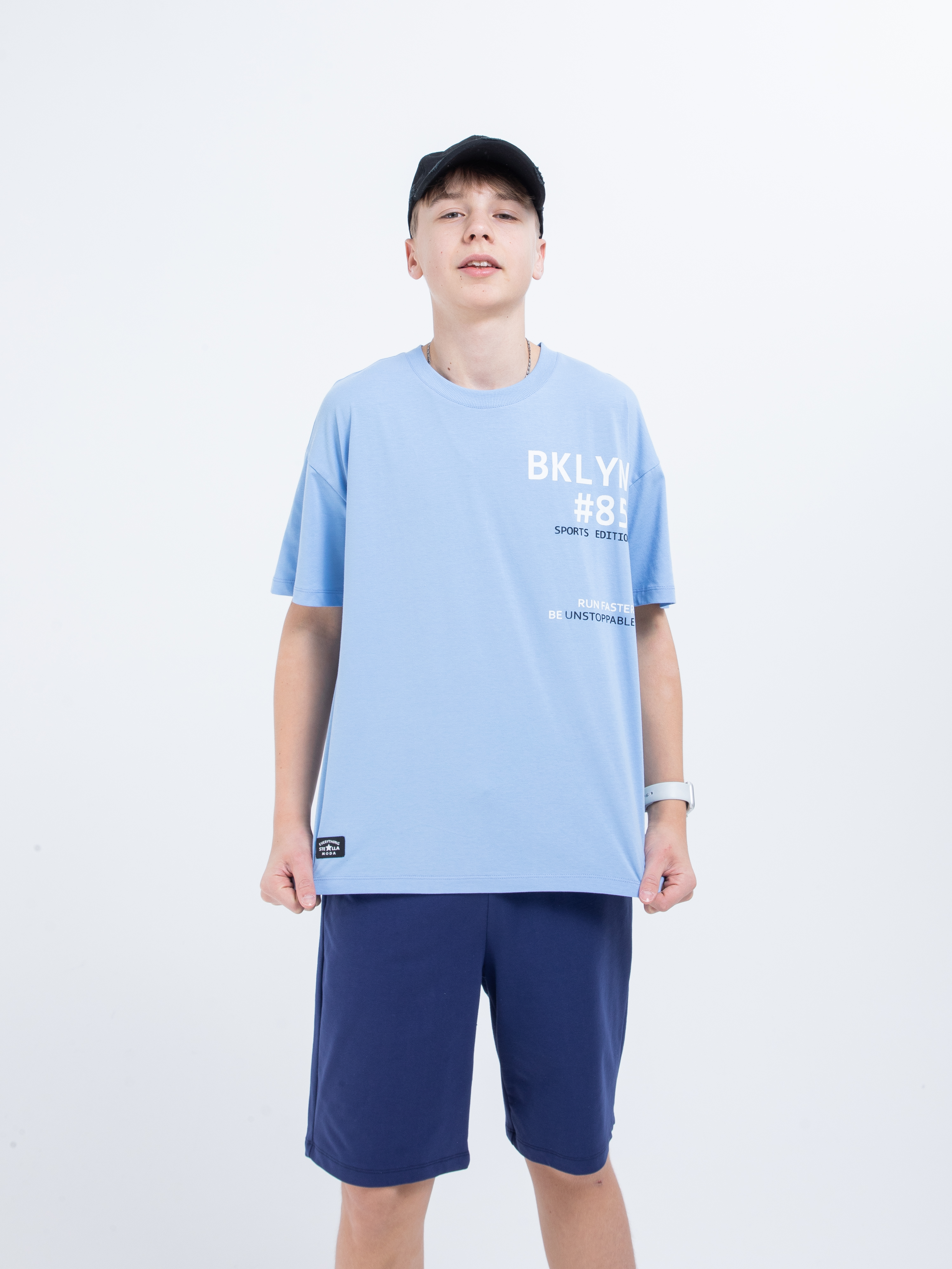 Футболка STELLA MODA 11213_голубой - фото 15