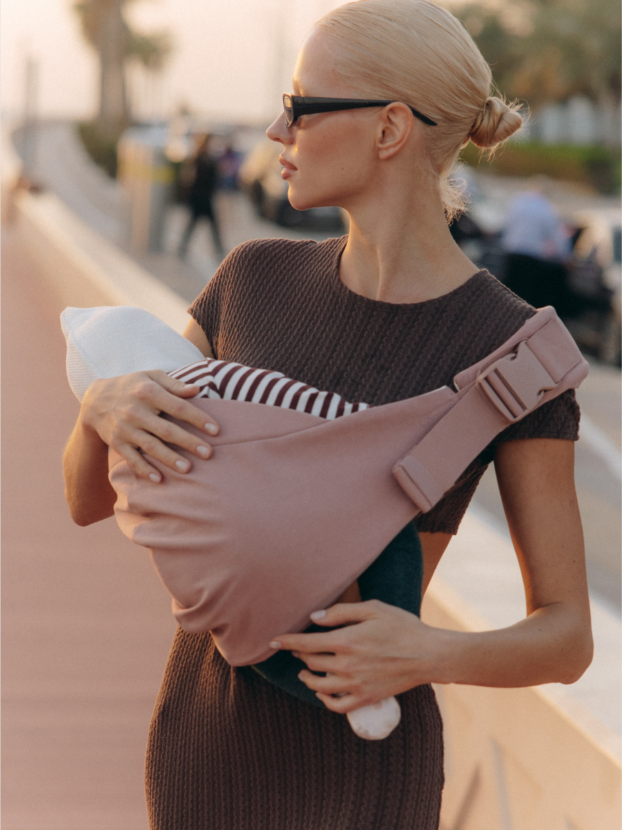 Переноска для новорожденных Timikbaby слинг розовый - фото 1