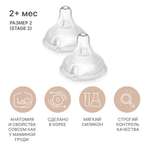 Соска MOYUUM Anti-Colic силикон M (средний поток) 2 шт.