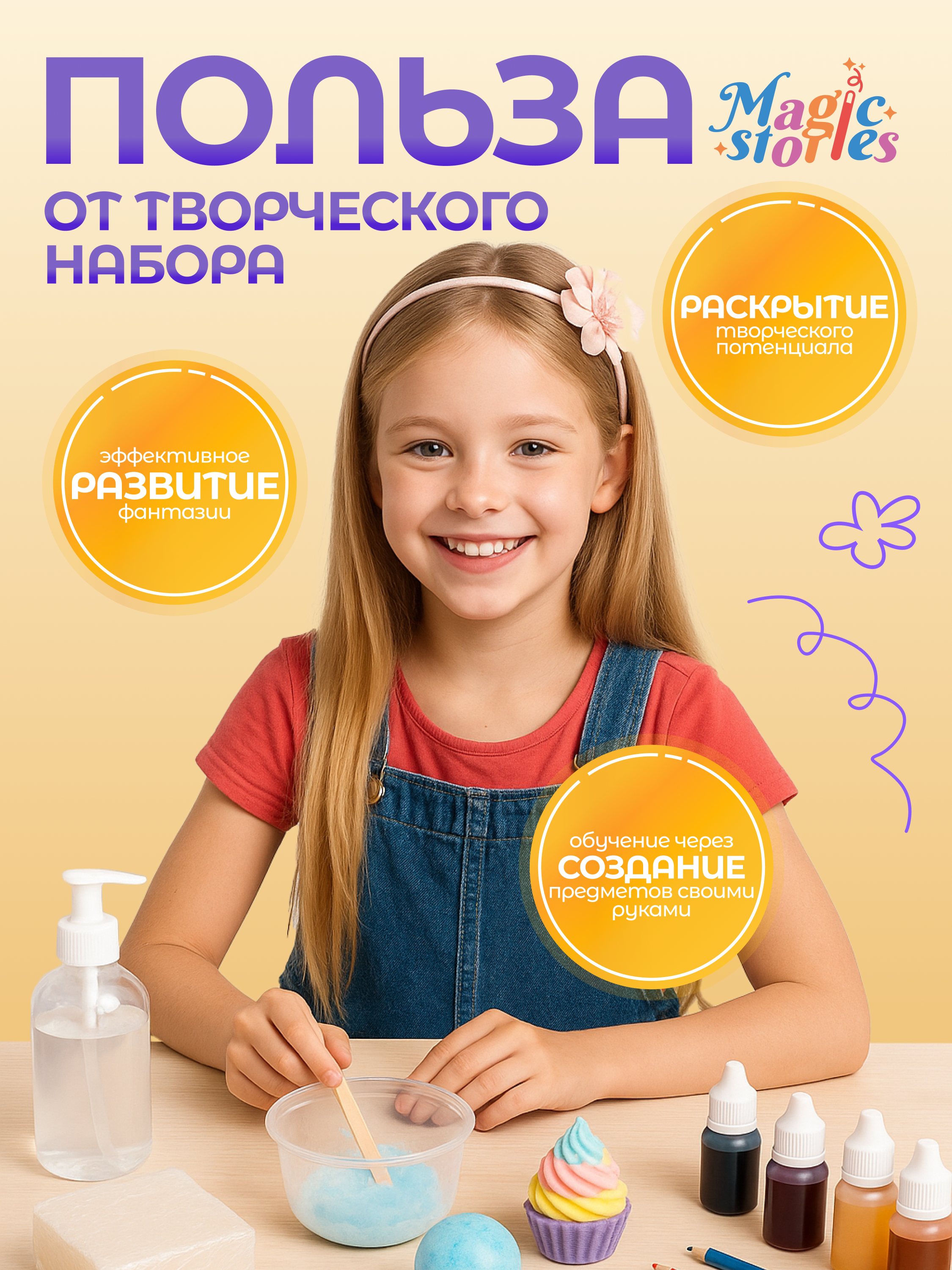 Набор для творчества Magic Stories детский, спа-набор своими руками MS-NTS-001 - фото 4