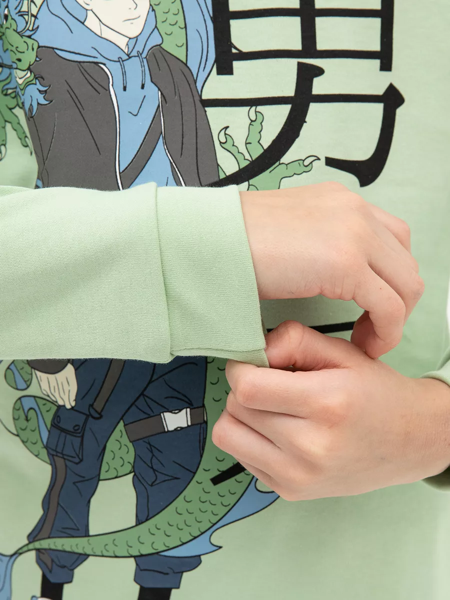 Пижама Mark Formelle (Марк Формэль) 563314/пыльно -зеленый +драконы на голубом - фото 5