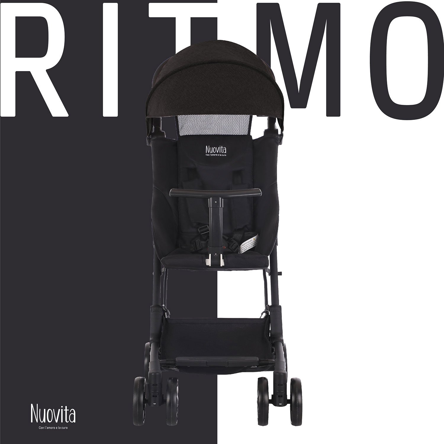 Коляска прогулочная Nuovita Ritmo черный - фото 2