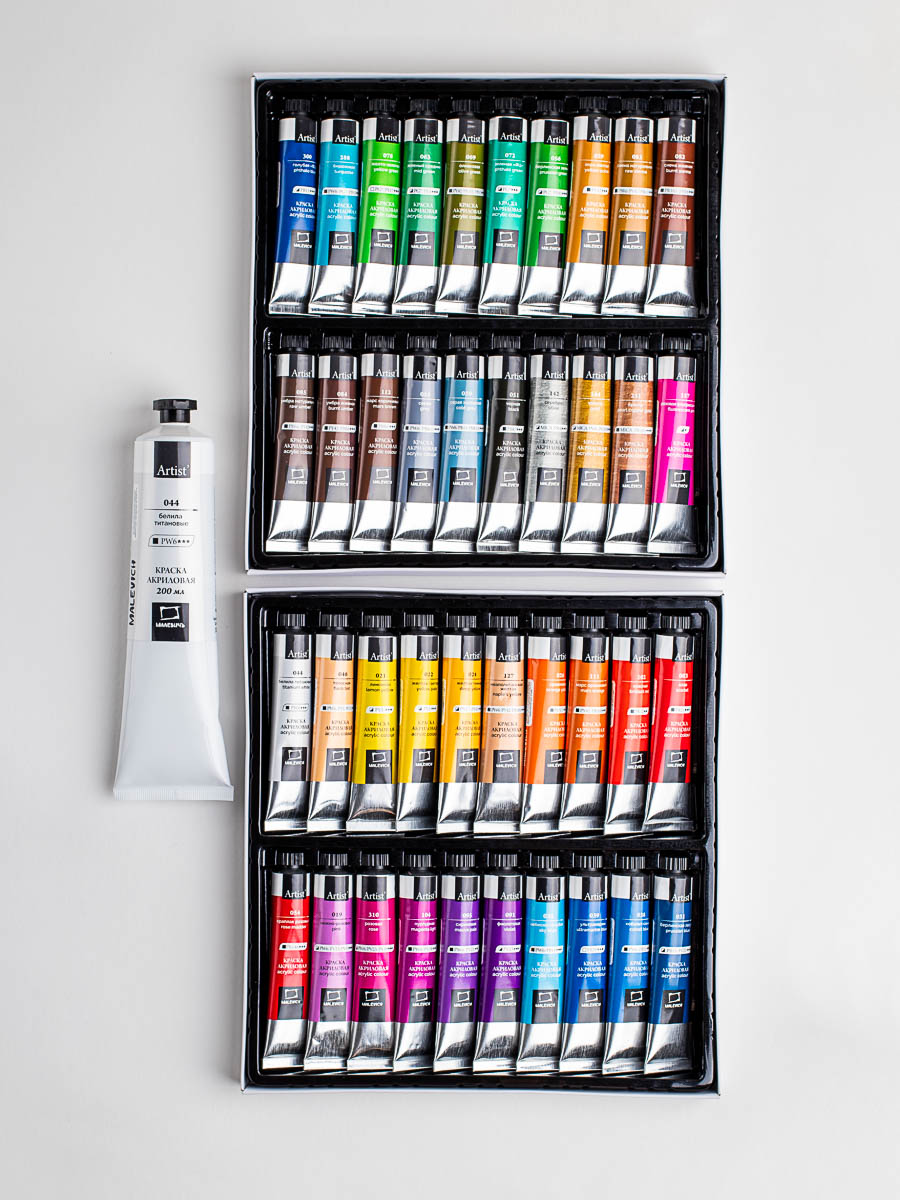 Краски акриловые Малевичъ 40 цв. - фото 15
