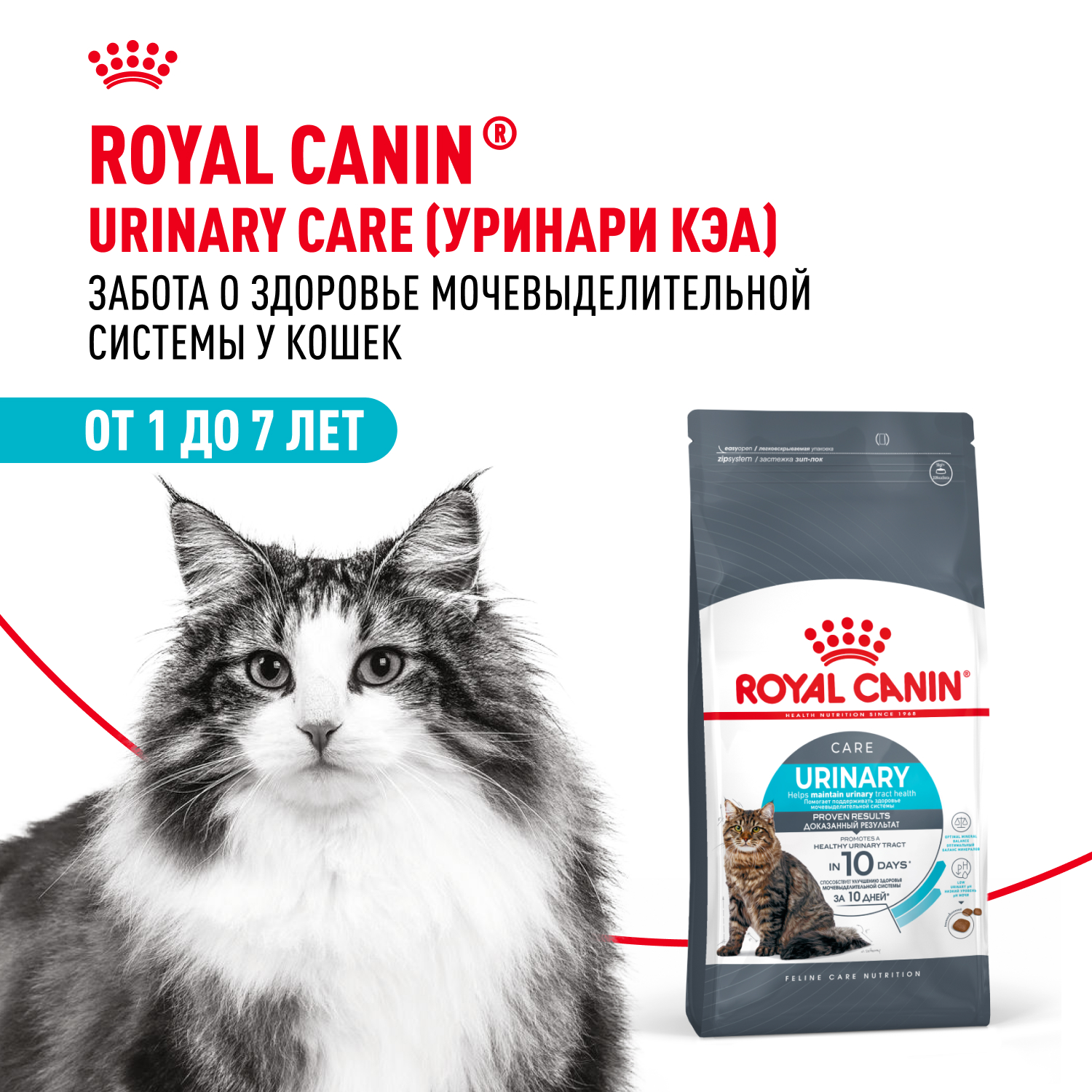 Корм сухой для кошек ROYAL CANIN Urinary Care 4кг для профилактики мочекаменной болезни - фото 1