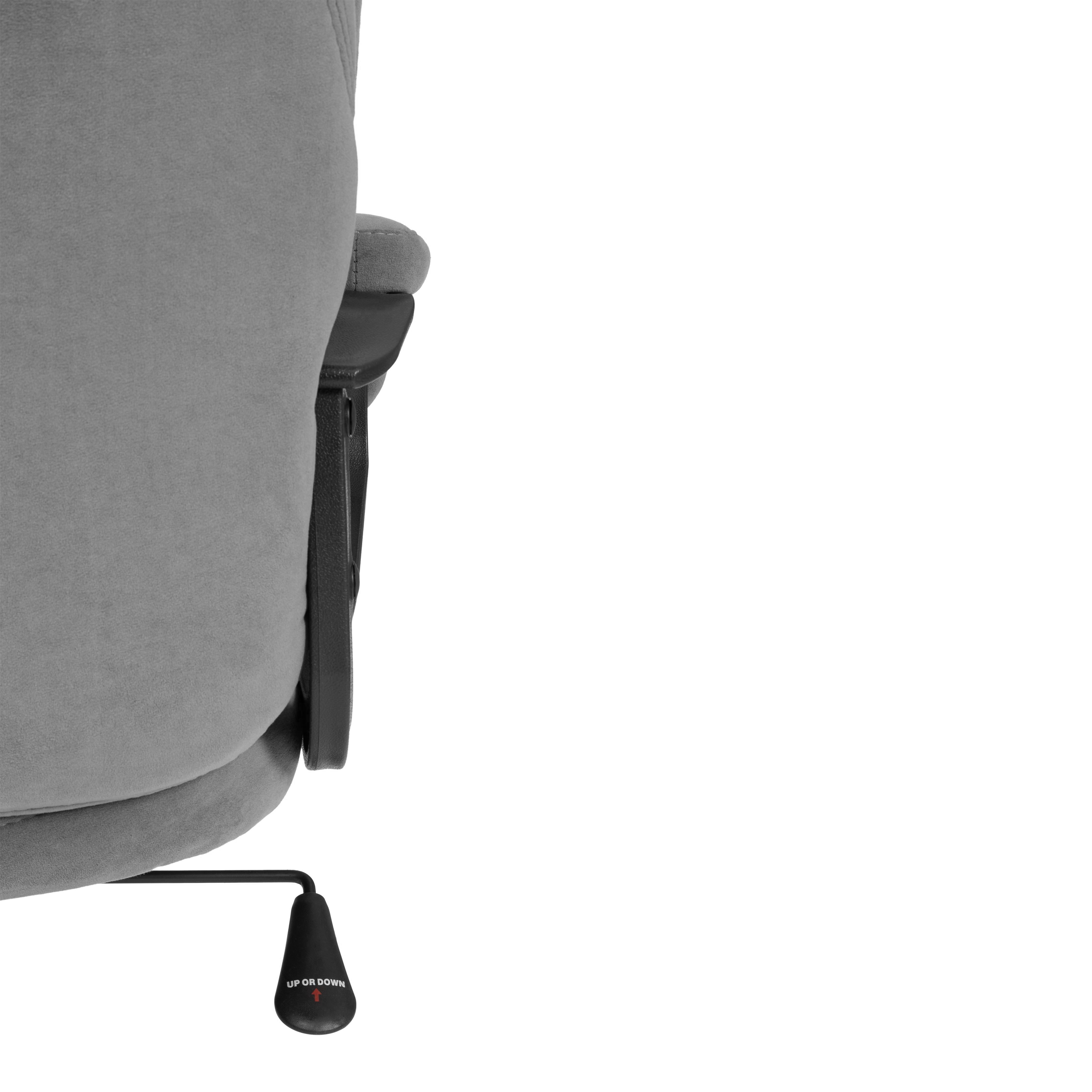 Компьютерное кресло TETCHAIR Комфорт Люкс велюр серый - фото 12