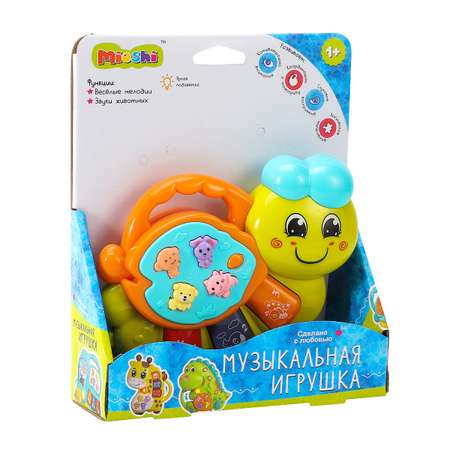 Игрушка музыкальная Mioshi Озорная гусеничка пианино