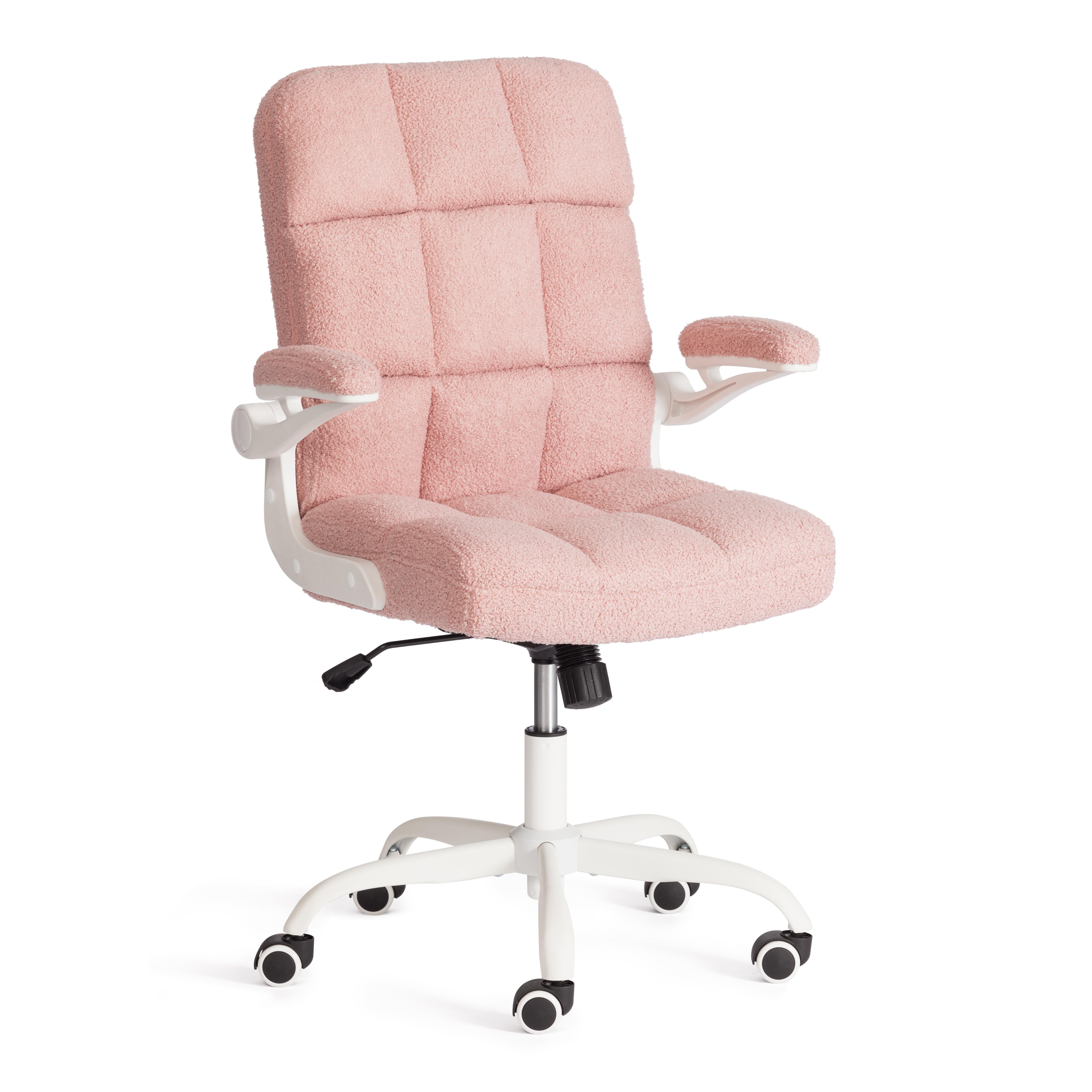 Компьютерное кресло TETCHAIR Лугано ткань тедди розовый - фото 2
