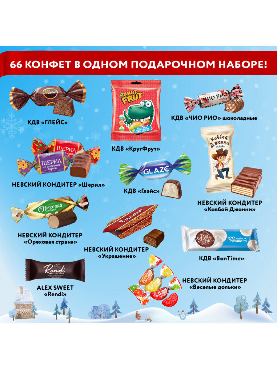 Сладкий новогодний подарок МосУпак бокс для детей 2026 - фото 5