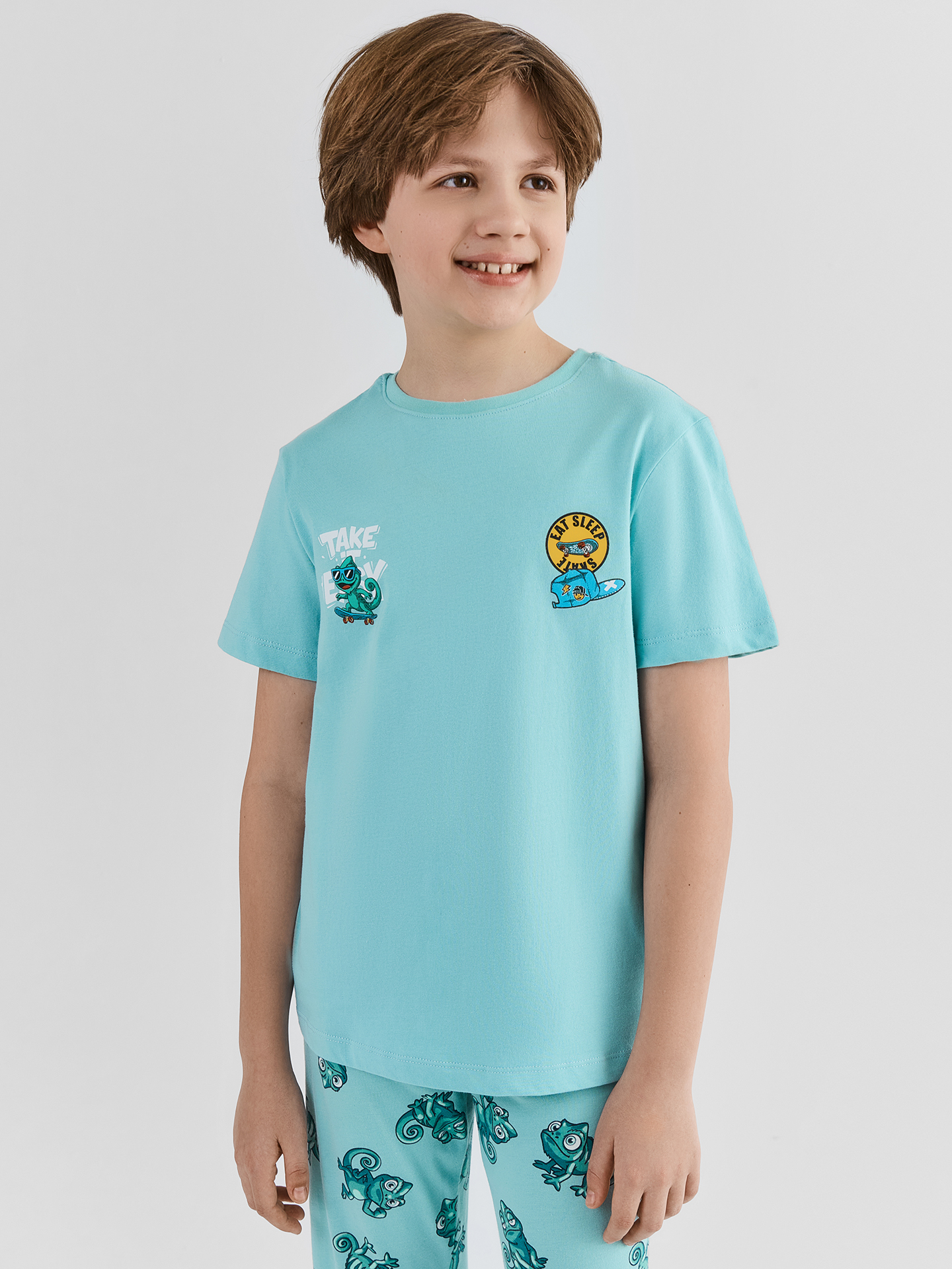 Пижама Mark Formelle (Марк Формэль) 563321/морские блики +хамелеоны на морских бликах - фото 5