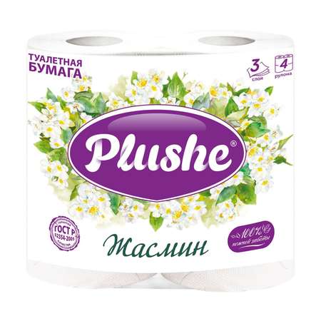 Туалетная бумага PLUSHE 4 шт.