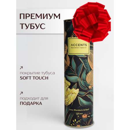 Диффузор с сухоцветами в Премиум тубусе Accents Lime, Mandarin & Basil