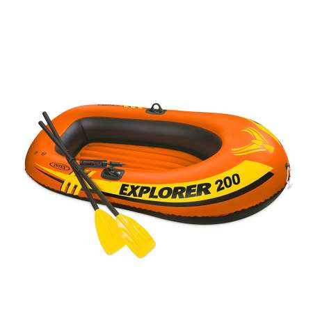 Надувная лодка INTEX EXPLORER 200 185х94х41см с веслами и насосом 58331NP