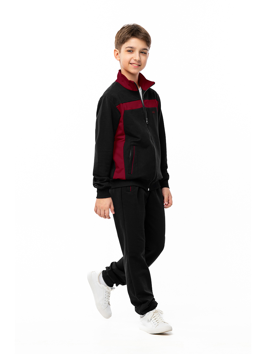 Спортивный костюм RODOS М-187/1/черный_бордовый - фото 2