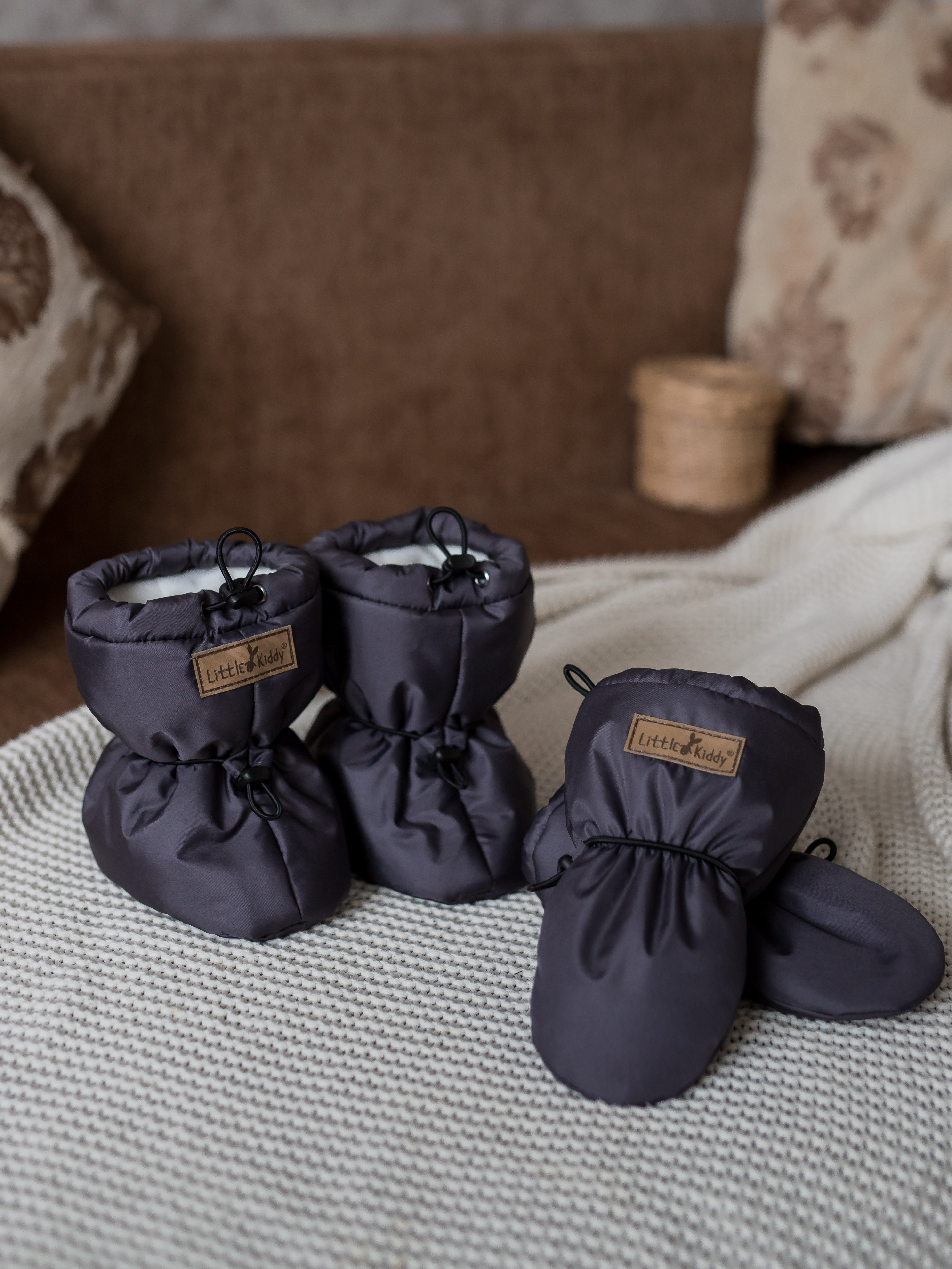 Пинетки LittleKiddy komplekt_demiтемно-серый - фото 2