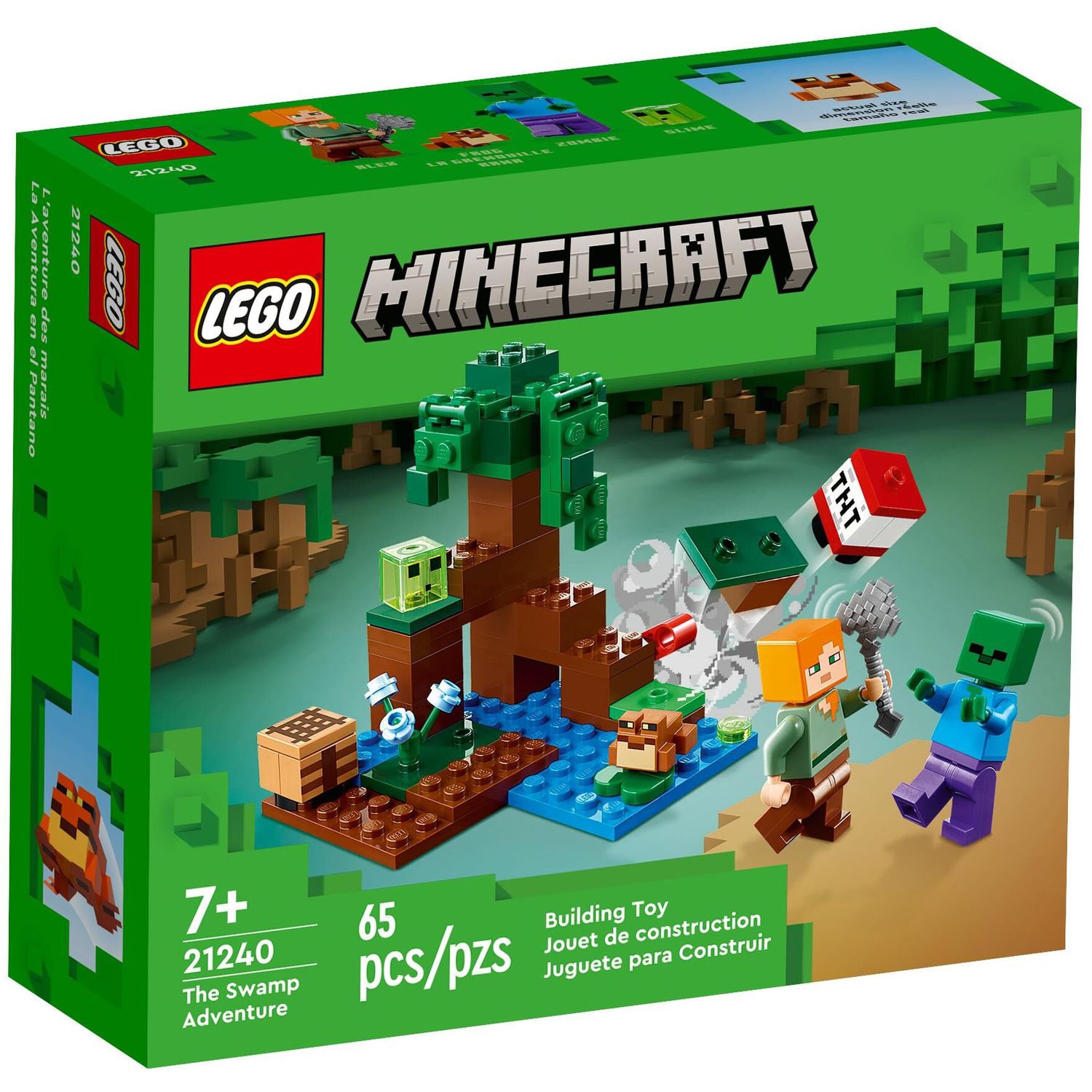 Конструктор LEGO Minecraft Болотное приключение блочный - фото 1