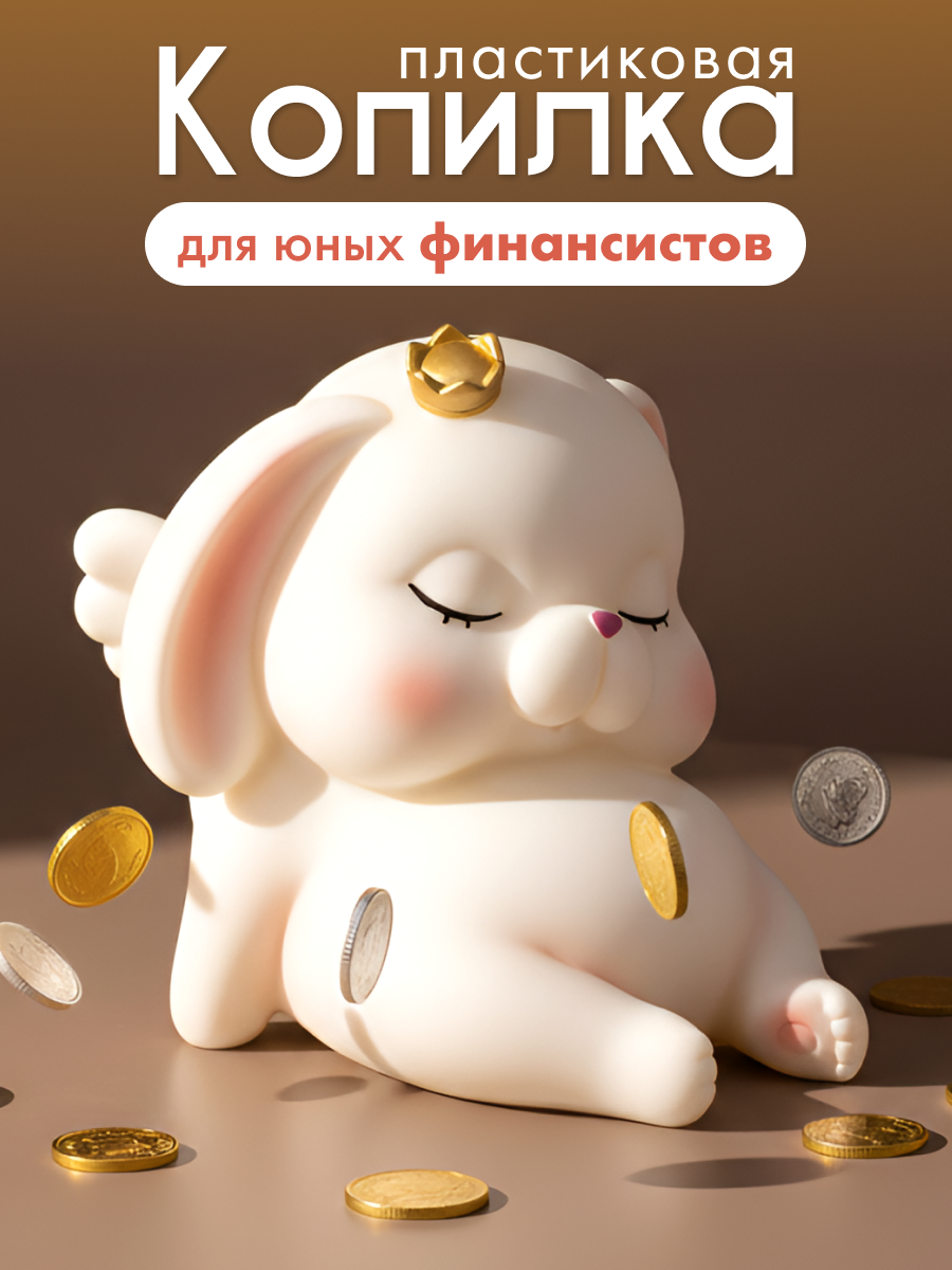 Копилка пластиковая iLikeGift Зайчик - фото 1