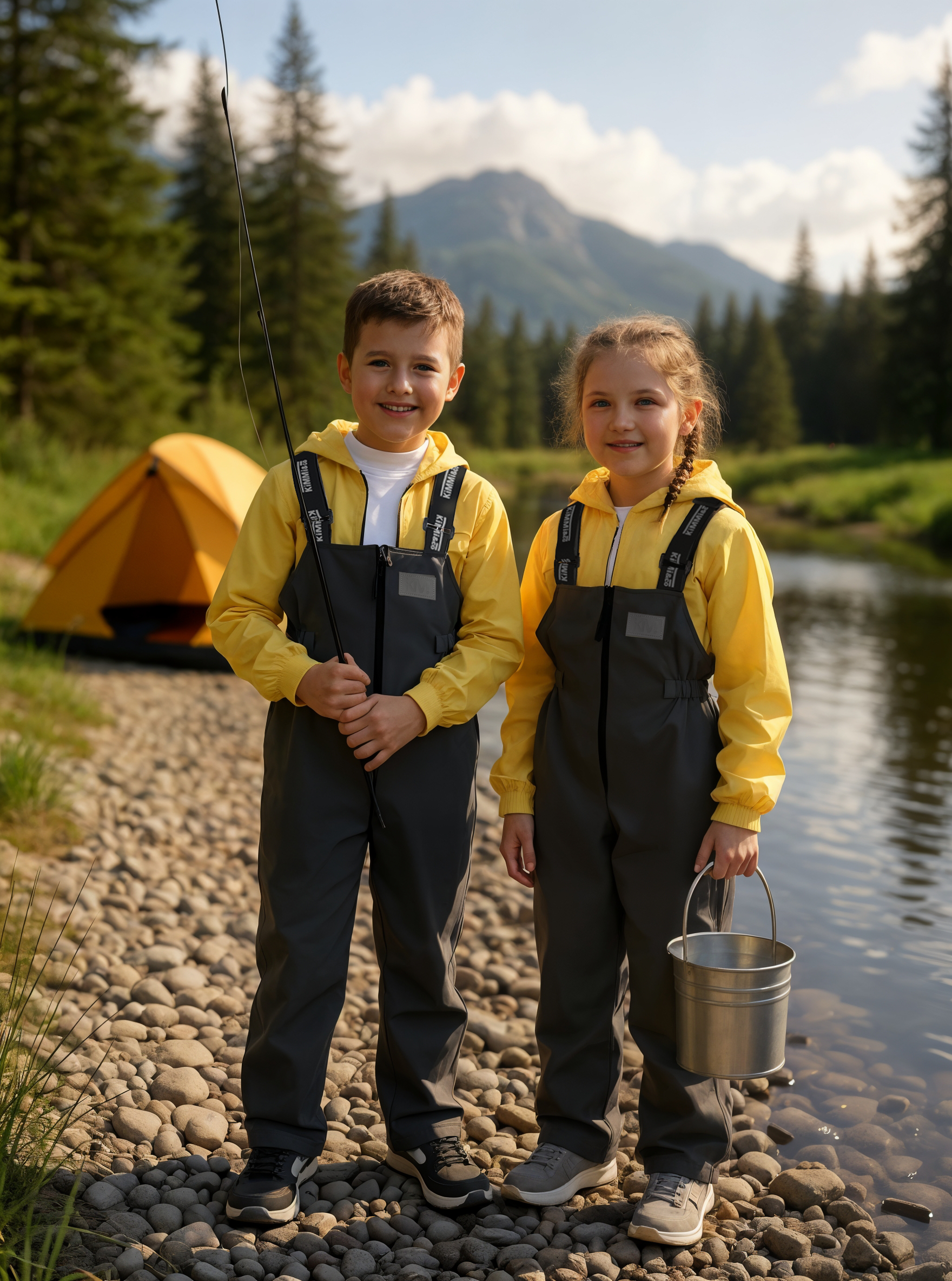 Полукомбинезон KiMMi co К-150860-021 серый - фото 2