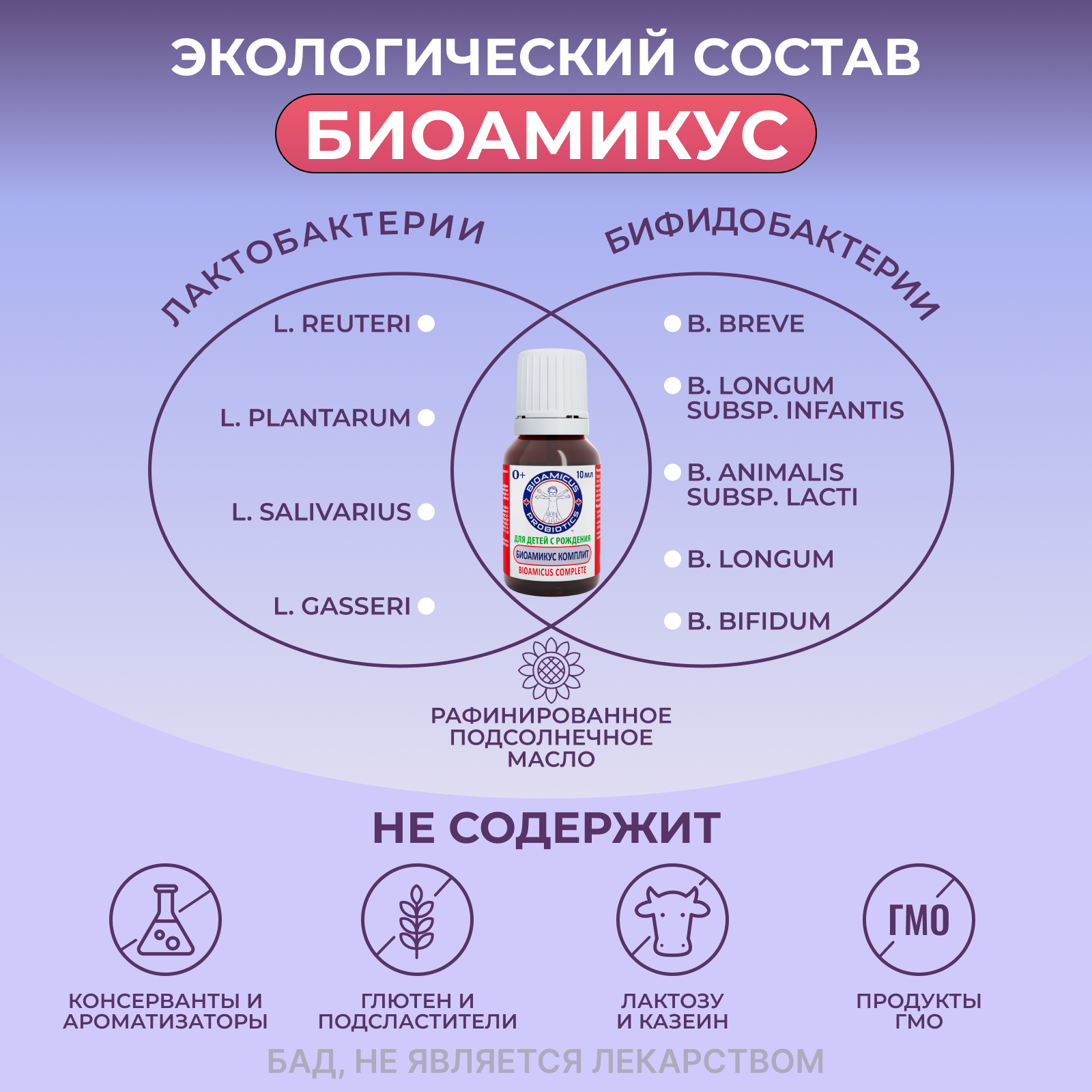Пробиотик Комплит для детей BioAmicus с рождения от колик 9 штаммов 10 мл - фото 4