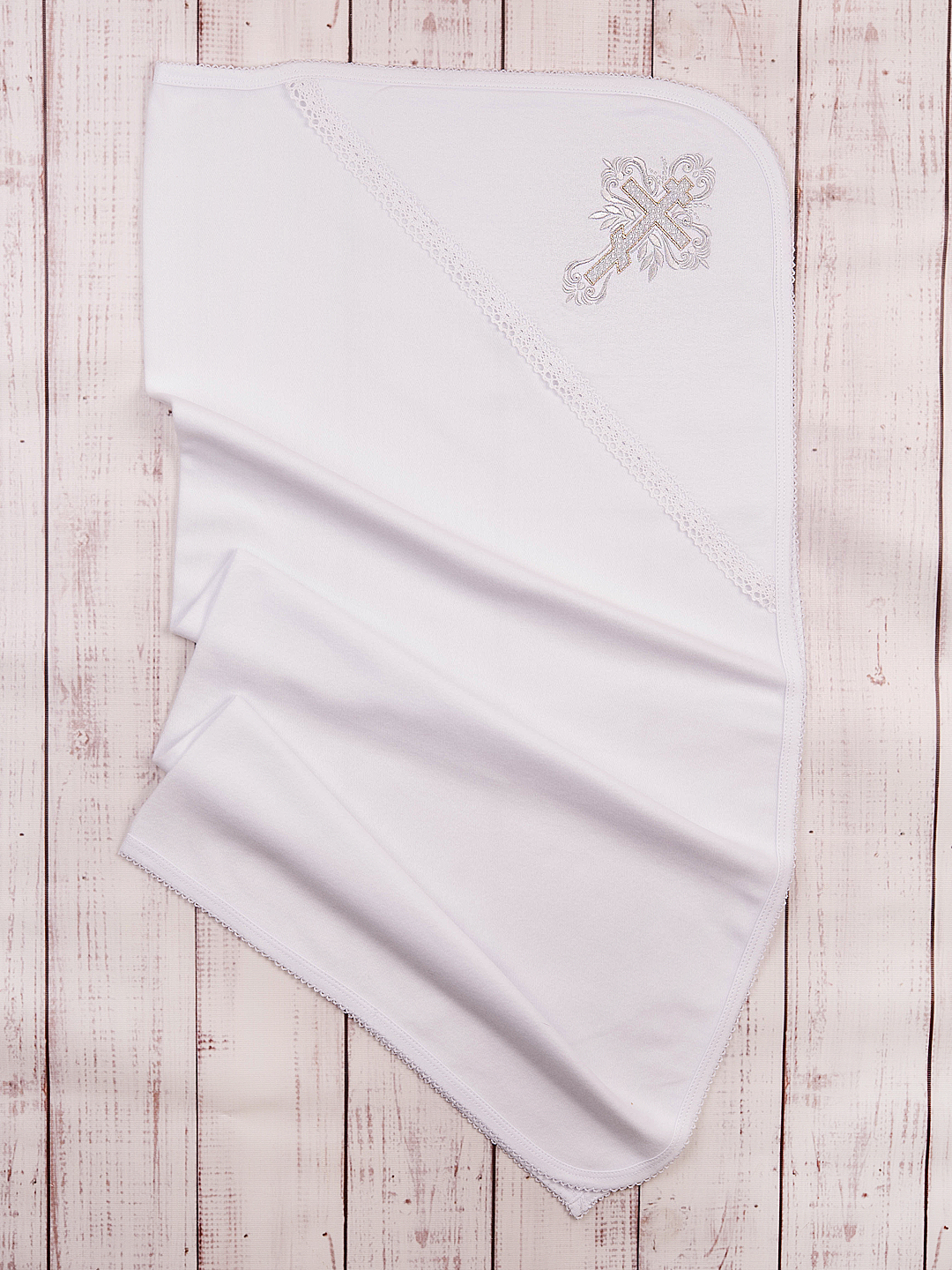 Пелёнка Совенок Дона крестильная трикотаж 80х80 см - фото 1