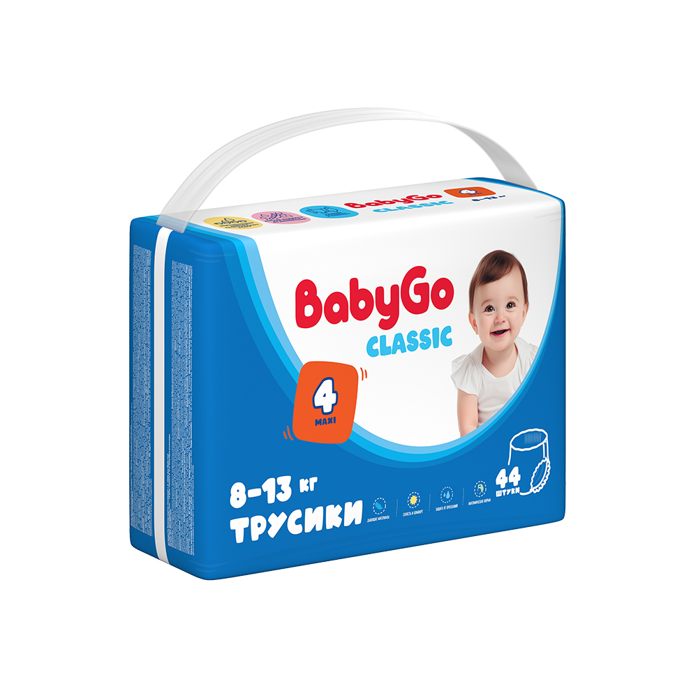 Трусики BabyGo Classic 4 (8-13 кг) 44 шт. - фото 11