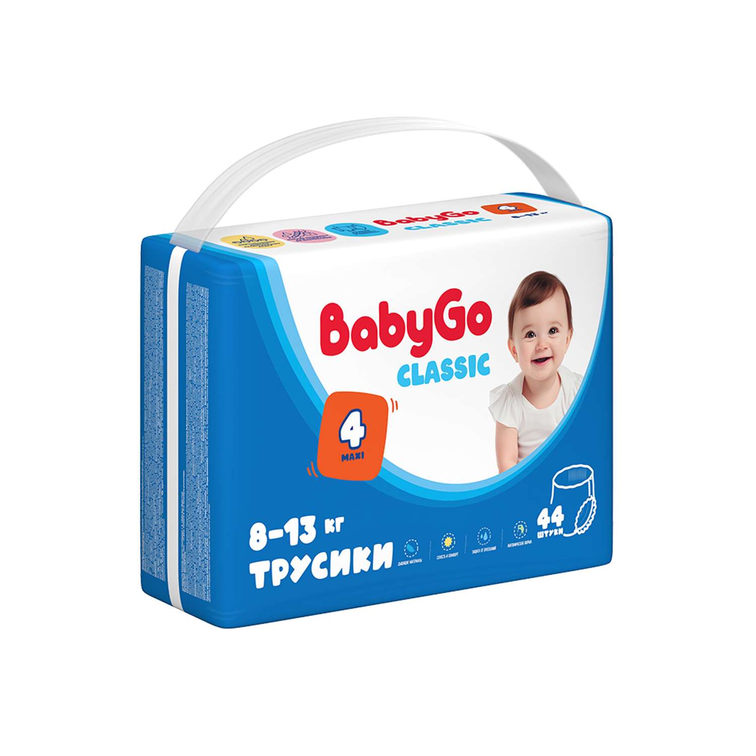Трусики BabyGo Classic 4 (8-13 кг) 44 шт. - фото 11