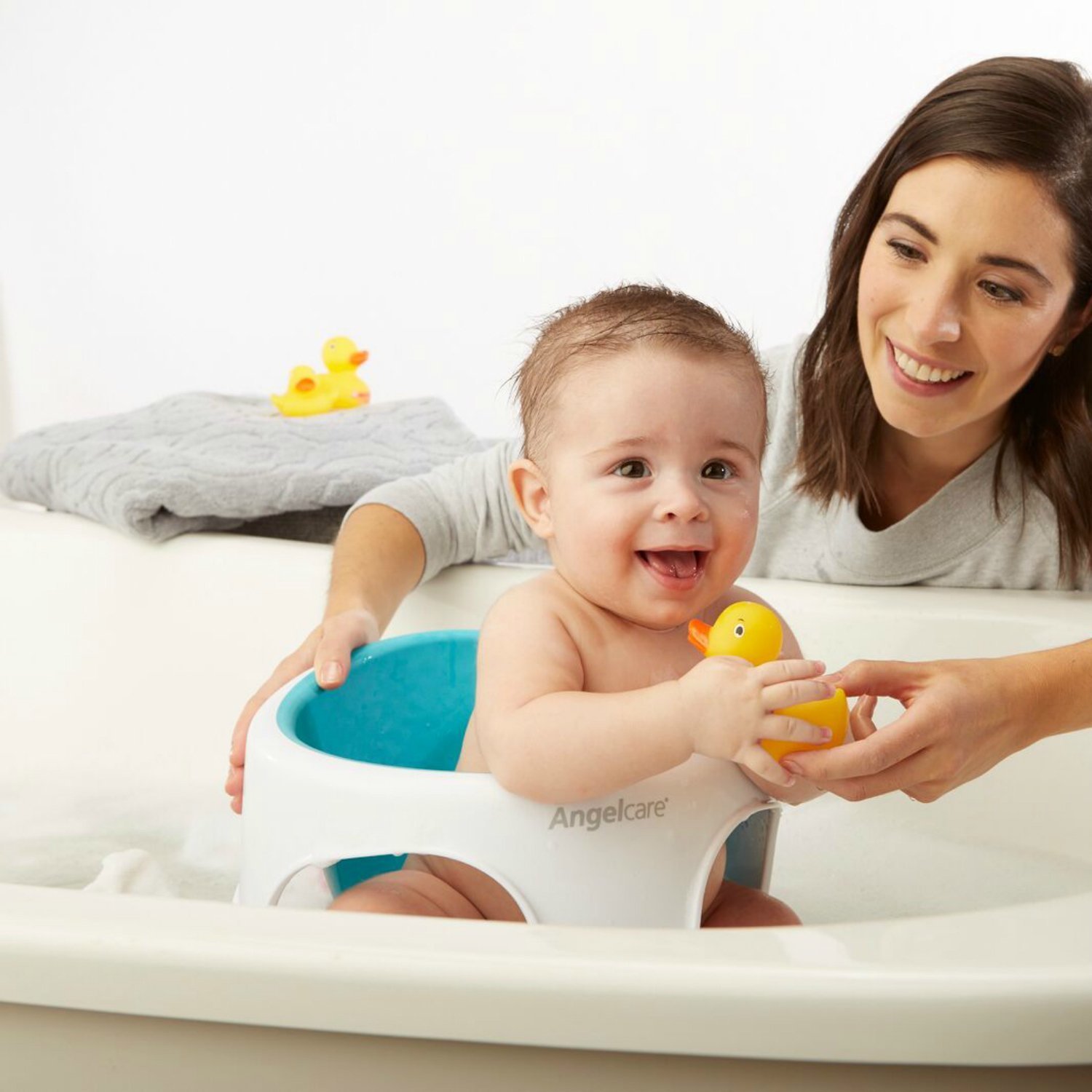 Сиденье для купания детей Angelcare Bath Ring Голубое - фото 4