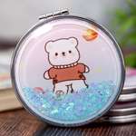 Зеркало карманное iLikeGift Cosmos bear blue с увеличением