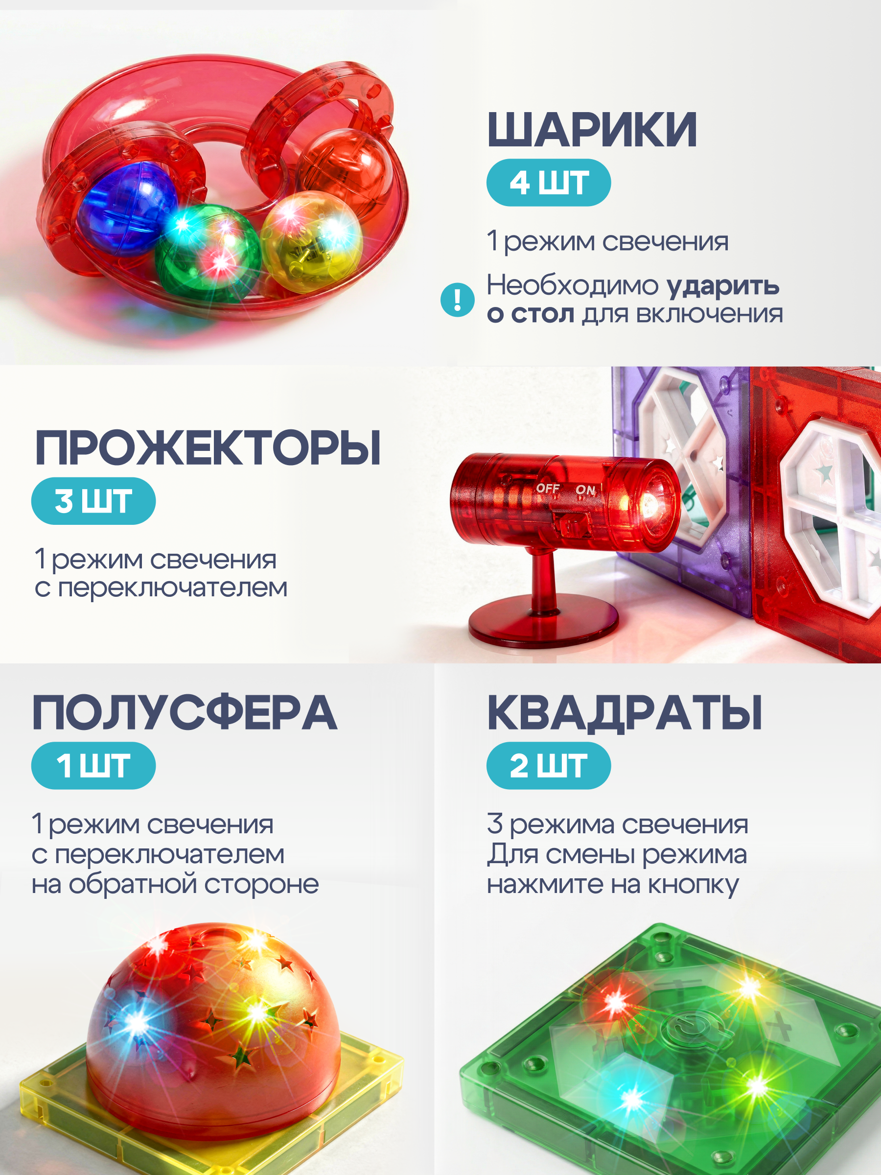 Конструктор SAYFUN toys магнитный 120 дет. - фото 4