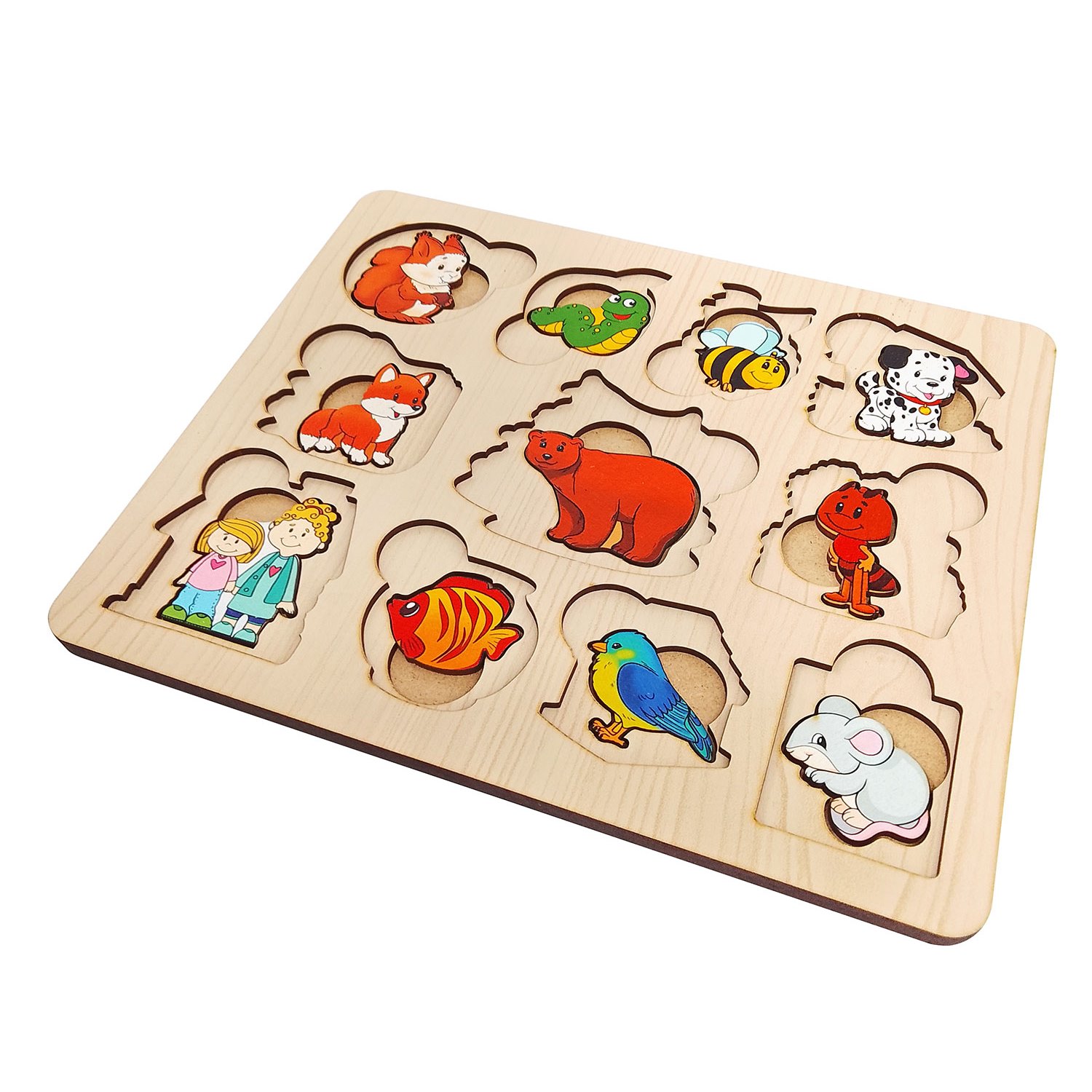 Игрушка Нескучные игры пазл Монтессори Где чей домик - фото 7