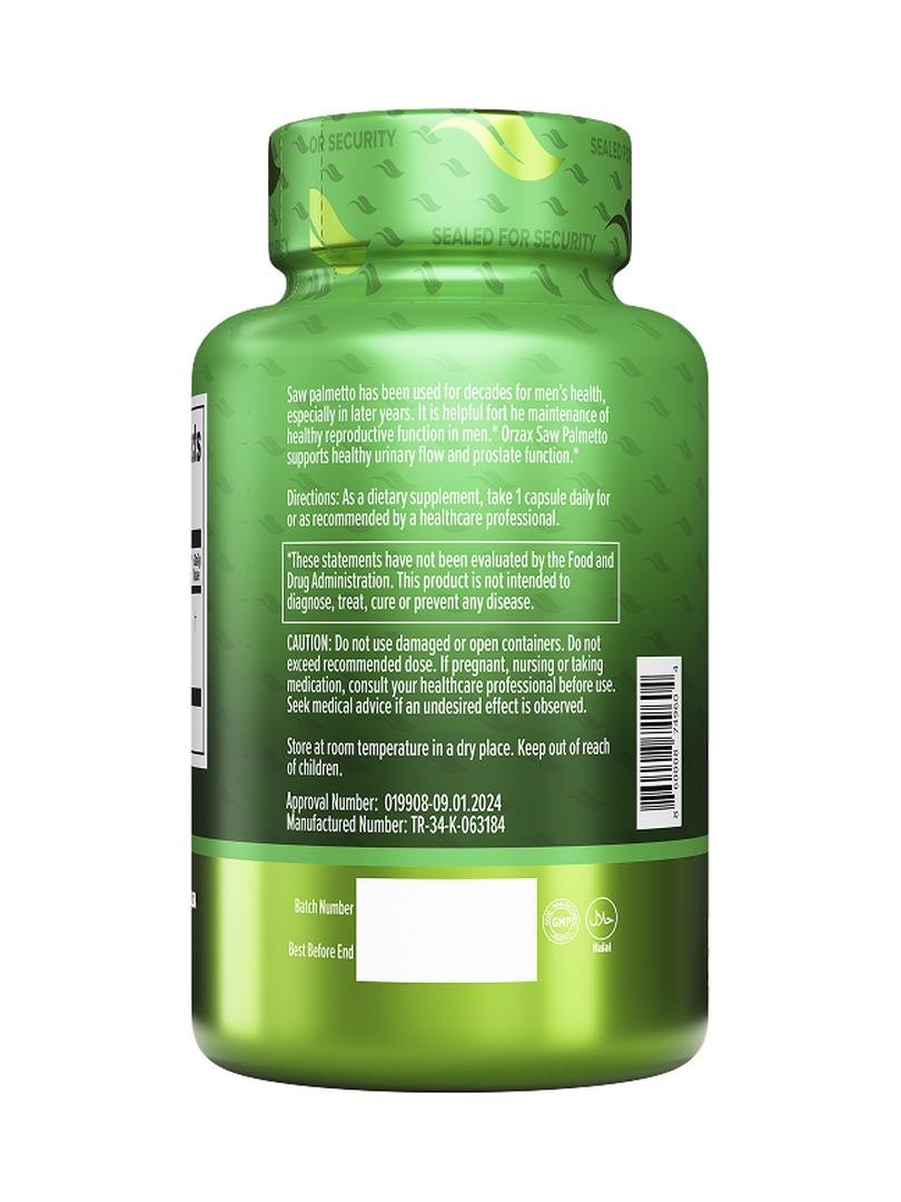 Со пальметто для мужчин ORZAX Saw Palmetto 120 капсул - фото 2