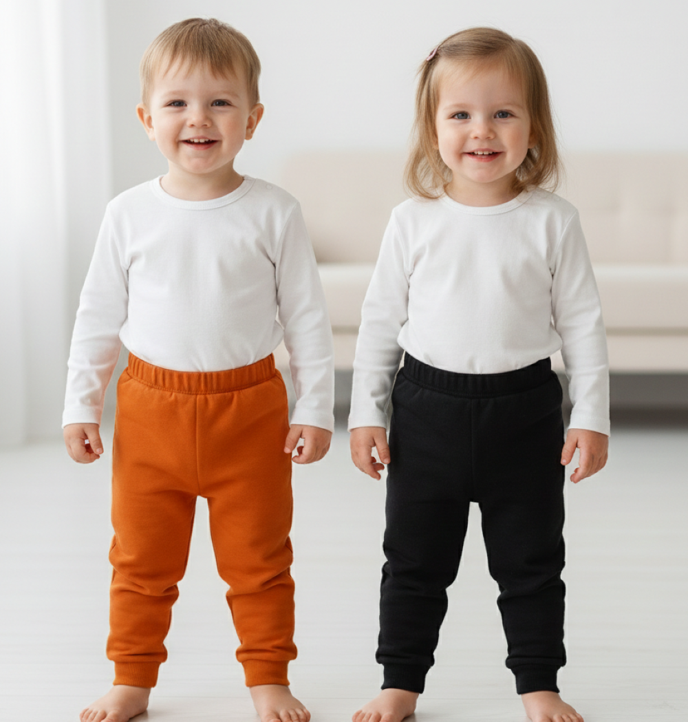 Брюки 2 шт Deiko Baby D1107 морковный_чёрный - фото 5