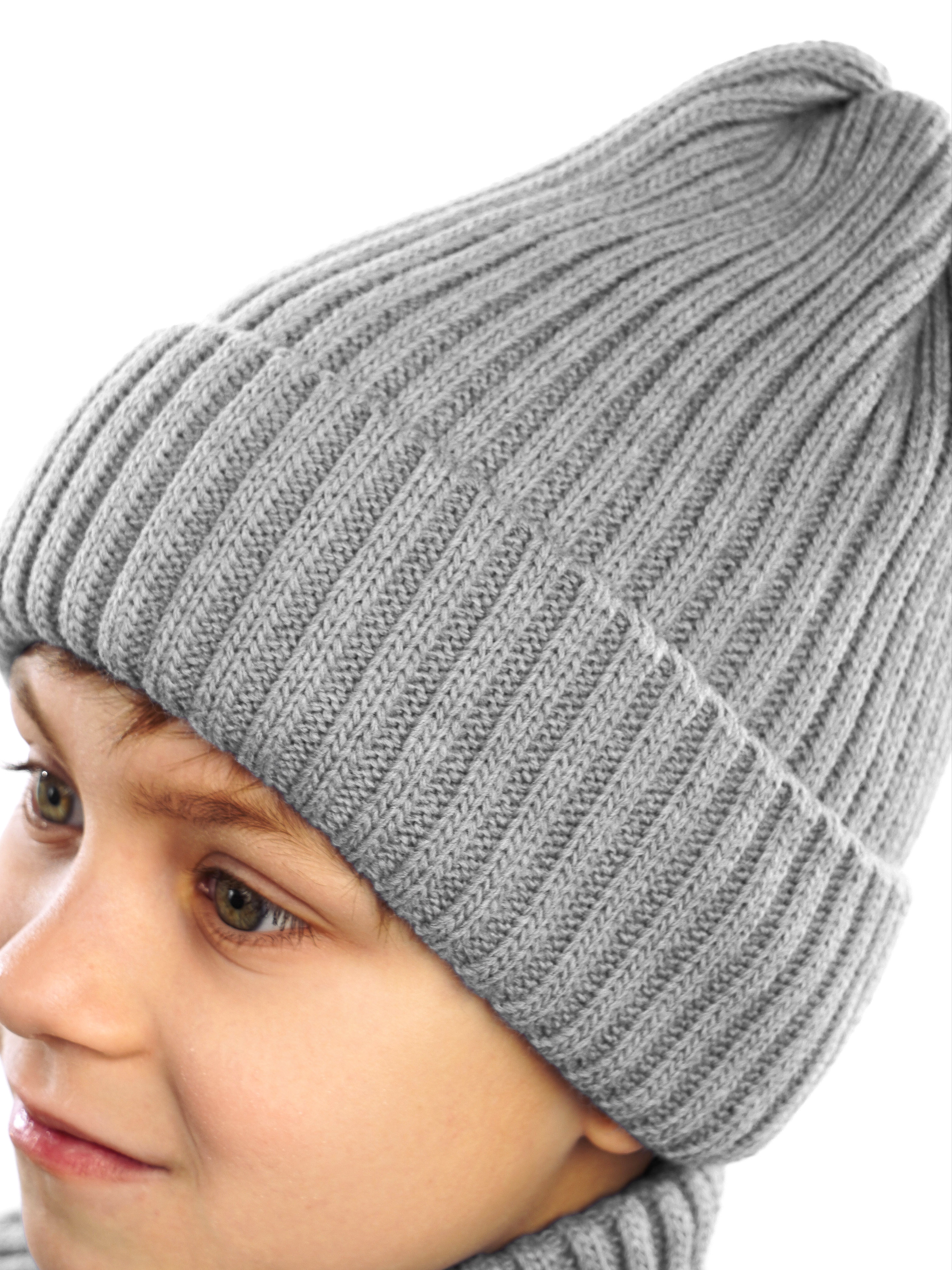 Шапка и снуд ПриКиндер U-W_233979 Цвет: Серый меланж - фото 14