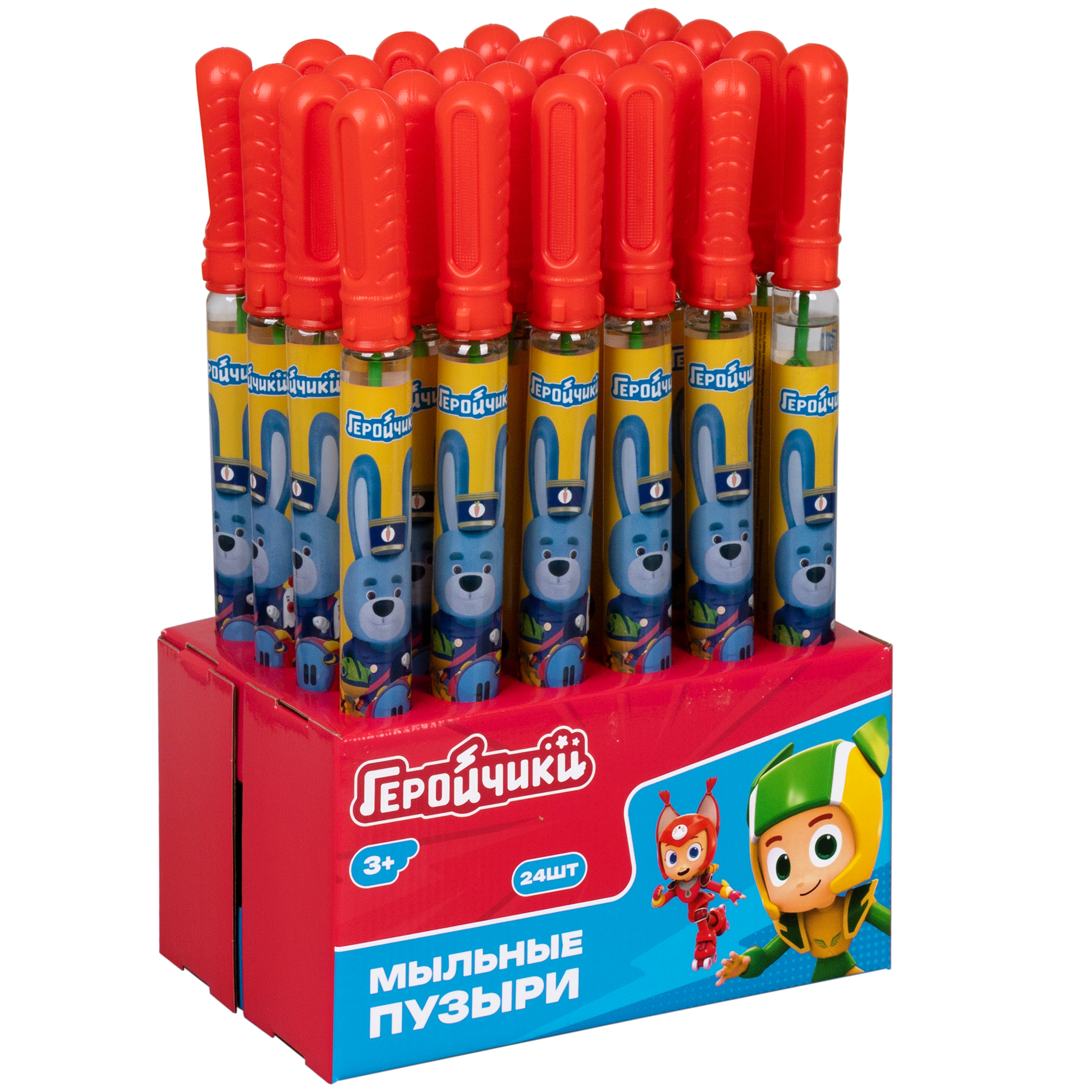Мыльные пузыри 1TOY набор Геройчики 24 шт - фото 12