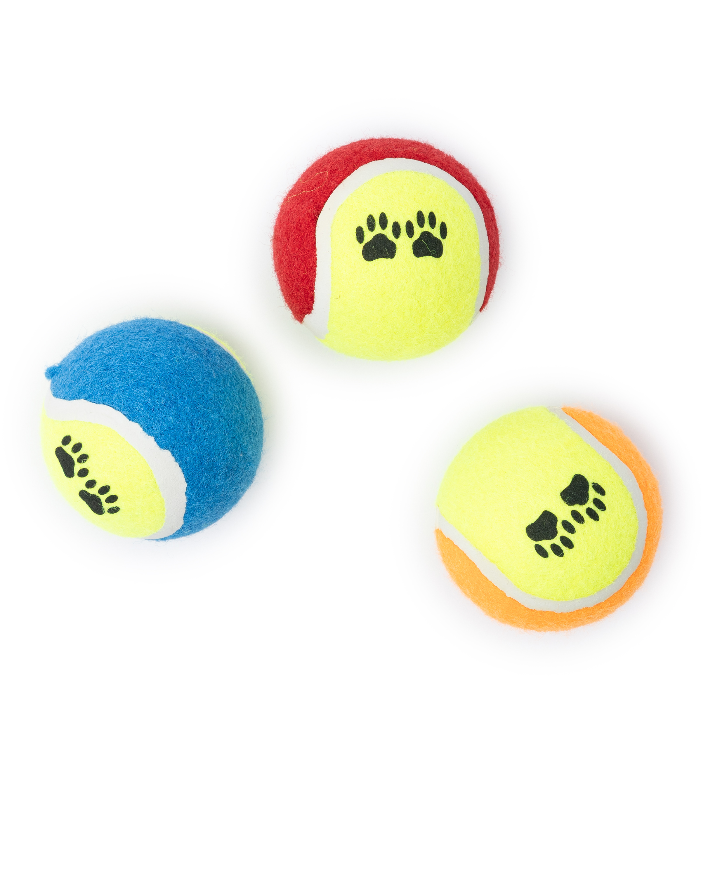 Игрушка для собак Barbaks Теннисные мячи набор из 3 штук пищат диаметр 2.5см - фото 1