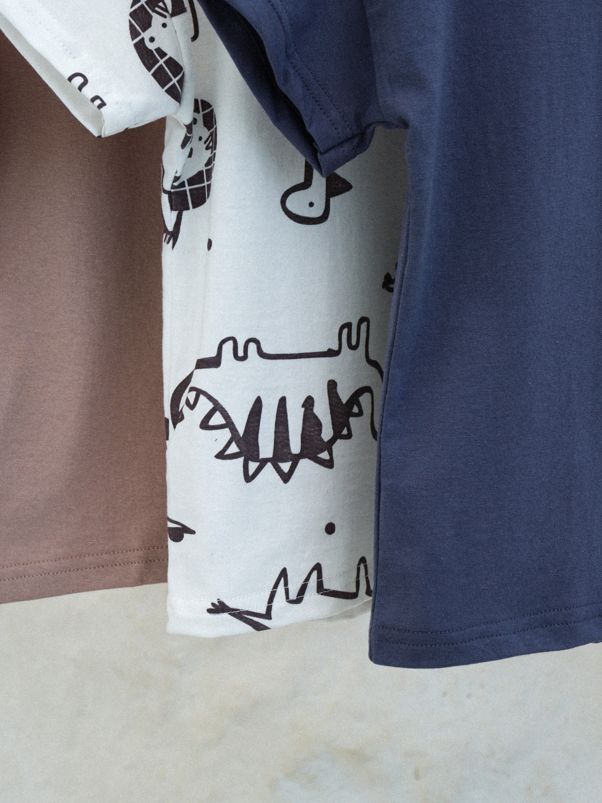 Футболка 3 шт Jelly Whale S23T01-3-Anim-Gr-Brwn - фото 3