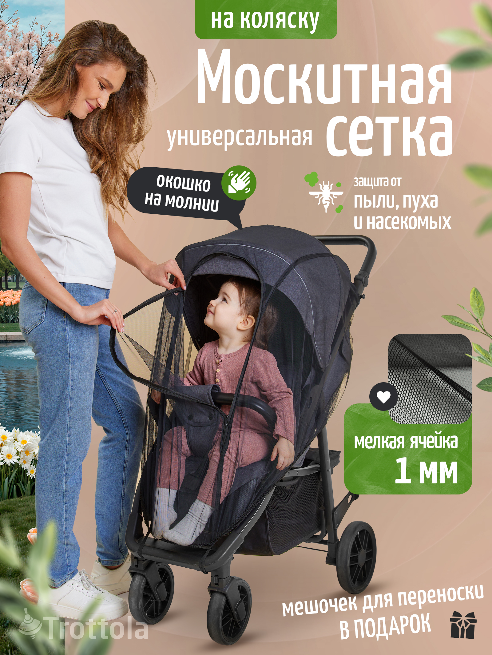 Сетка от насекомых Trottola Т170/черная - фото 2