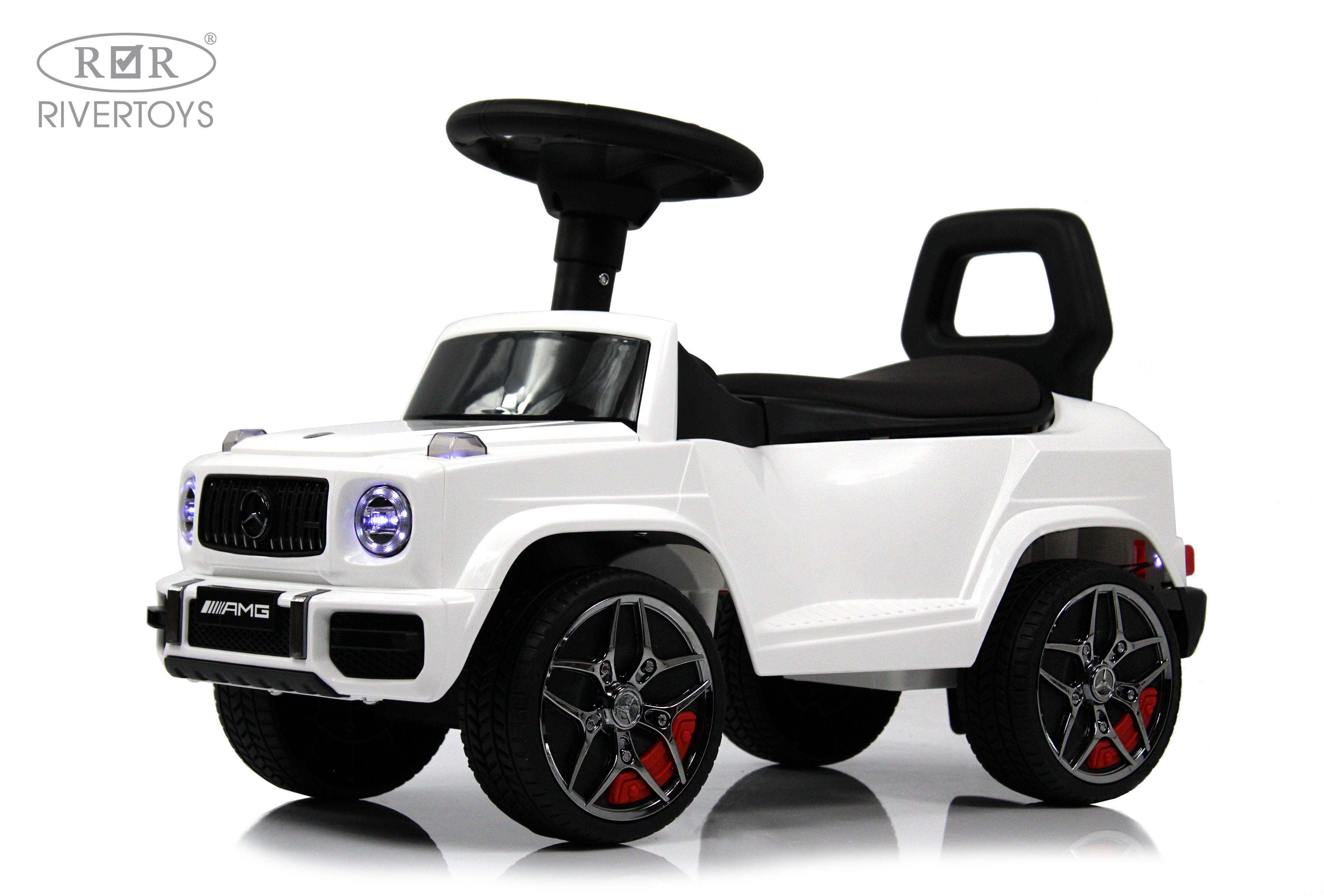 Каталка RIVERTOYS Mercedes-BenzG63 White Diamond белый - фото 11