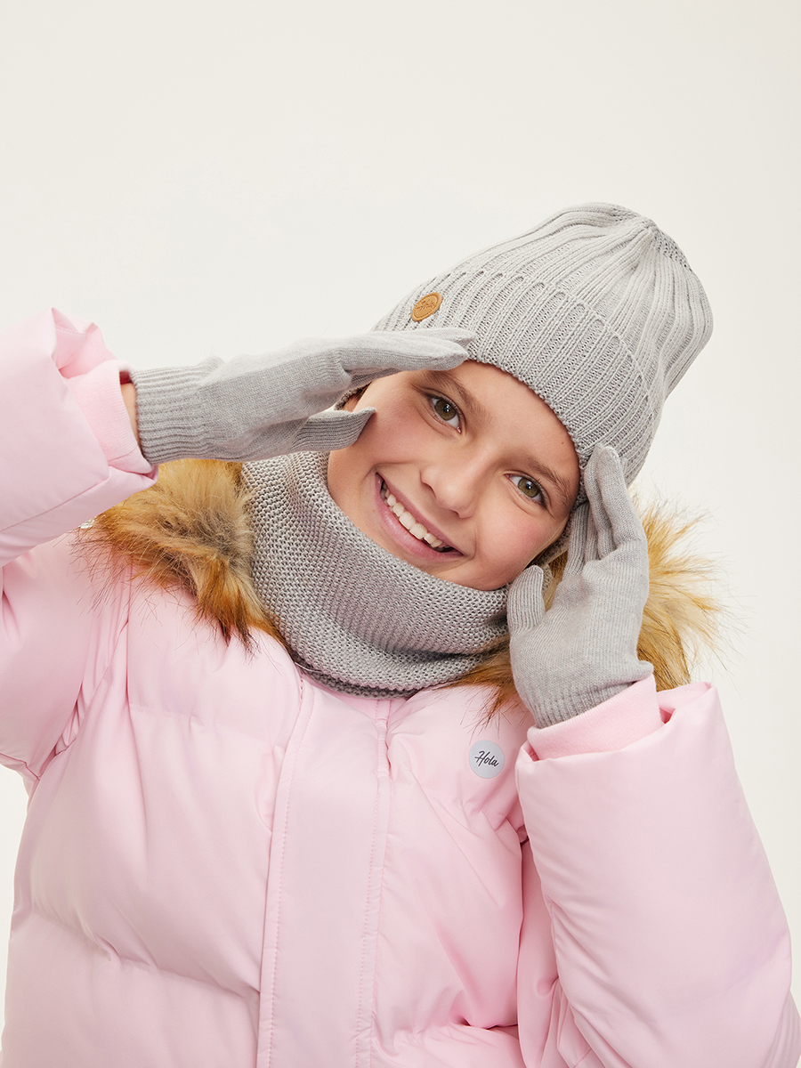 Шапка со снудом и перчатки HOLA 76206980002_0078029 - фото 1