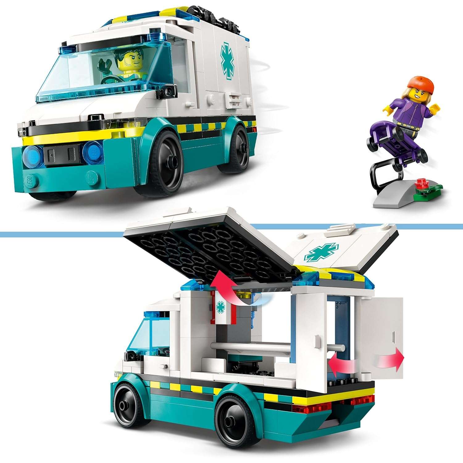 Конструктор LEGO City Машина скорой помощи блочный - фото 3