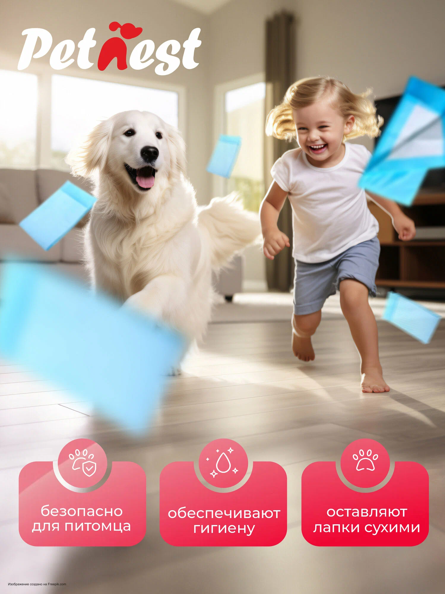 Пеленки для животных одноразовые PetNest Гелевые - фото 6