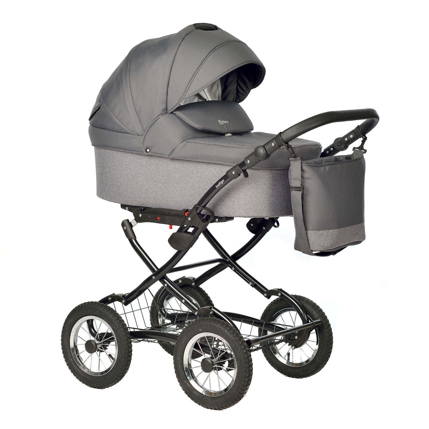 Коляска 2в1 Indigo Barbara Classic 05 серый - фото 2