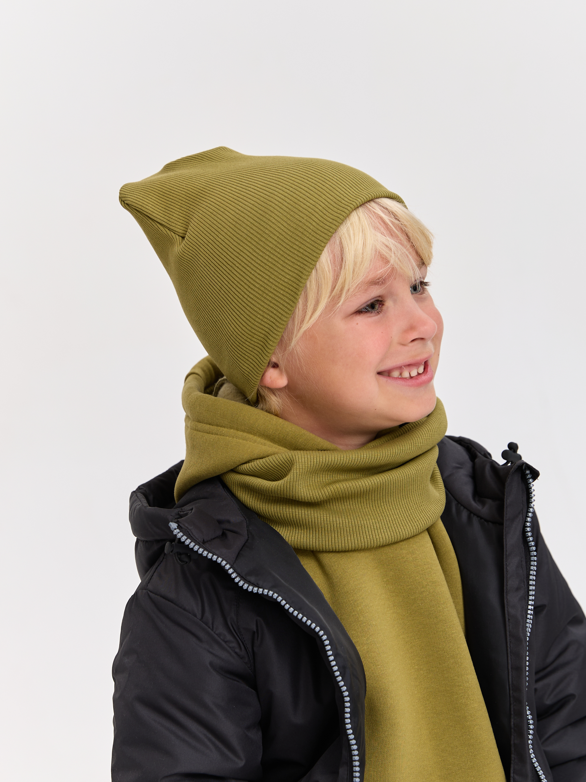 Шапка и снуд Лапушка 0258 хаки - фото 13