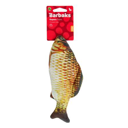 Игрушка для кошек Barbaks Карась-Тарас с кошачьей мятой 20*5*7см Серая