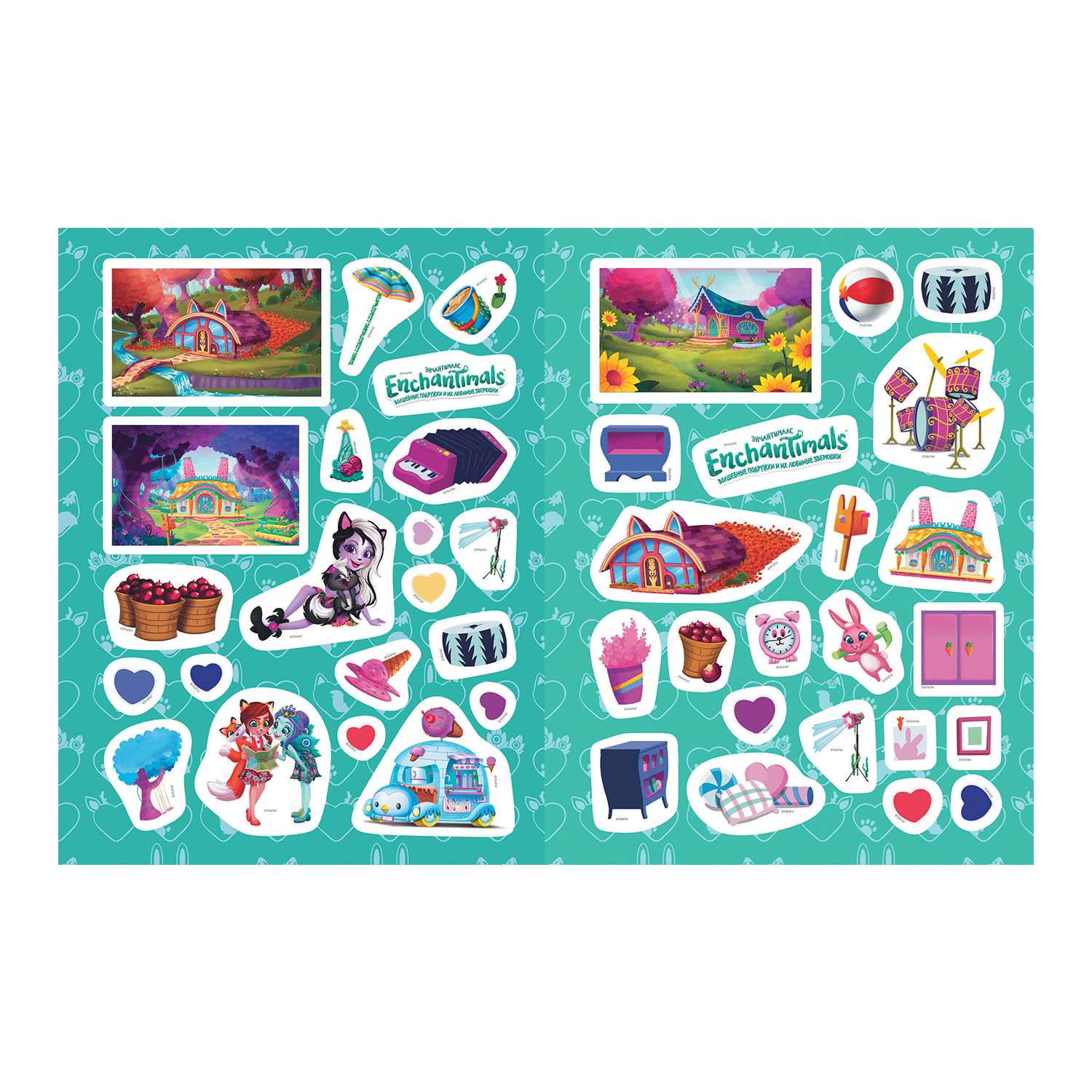 Книга ND PLAY Наклейки Энчантималс Волшебный лес 150шт - фото 2