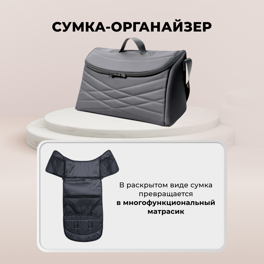 Коляска трансформер Aimile Pro серый - фото 8